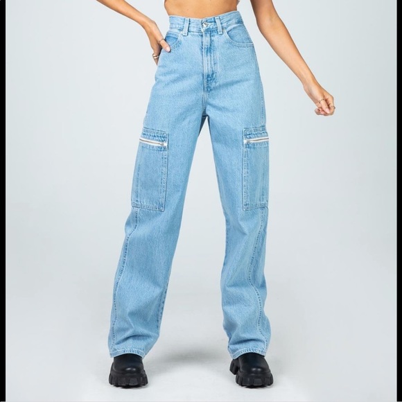Levis High Loose Utility Zipper Pocket 